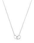 zilver gerhodineerd collier hart 40 + 5 cm 1326172