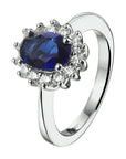 Gerhodineerd Zilver Ring Met Zirkonia En Synthetische Saffier 1326187 - PansiteNederland.nl