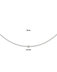 Zilver Gerhodineerd Collier Gourmette 4-Zijdes Geslepen 1,2 mm 1326292 - PansiteNederland.nl