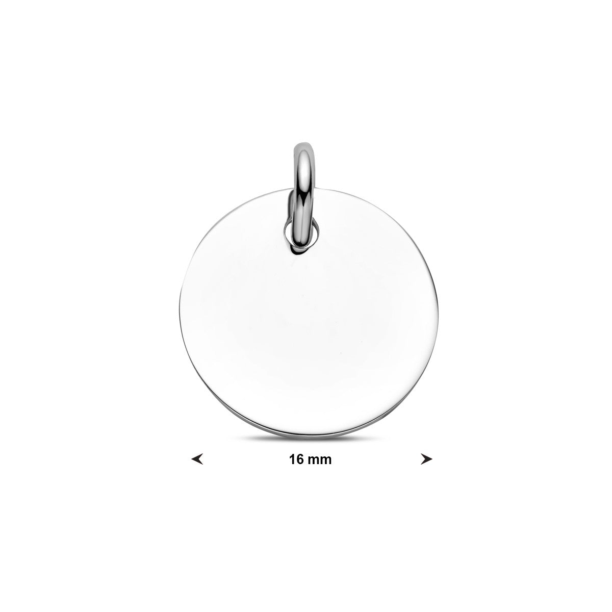 Zilveren graveerhanger rond 16mm 1326326 - PansiteNederland.nl