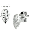 Zilver Gerhodineerd Oorknoppen Veer 1326332 - PansiteNederland.nl