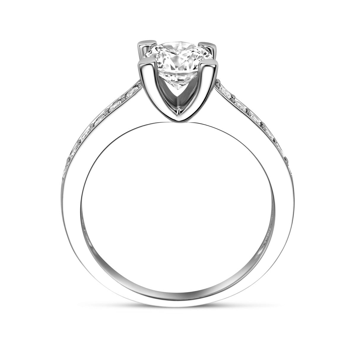 Gerhodineerd Zilver Ring Met Zirkonia 1328530 - PansiteNederland.nl
