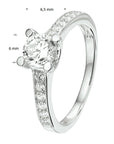 Gerhodineerd Zilver Ring Met Zirkonia 1328530 - PansiteNederland.nl