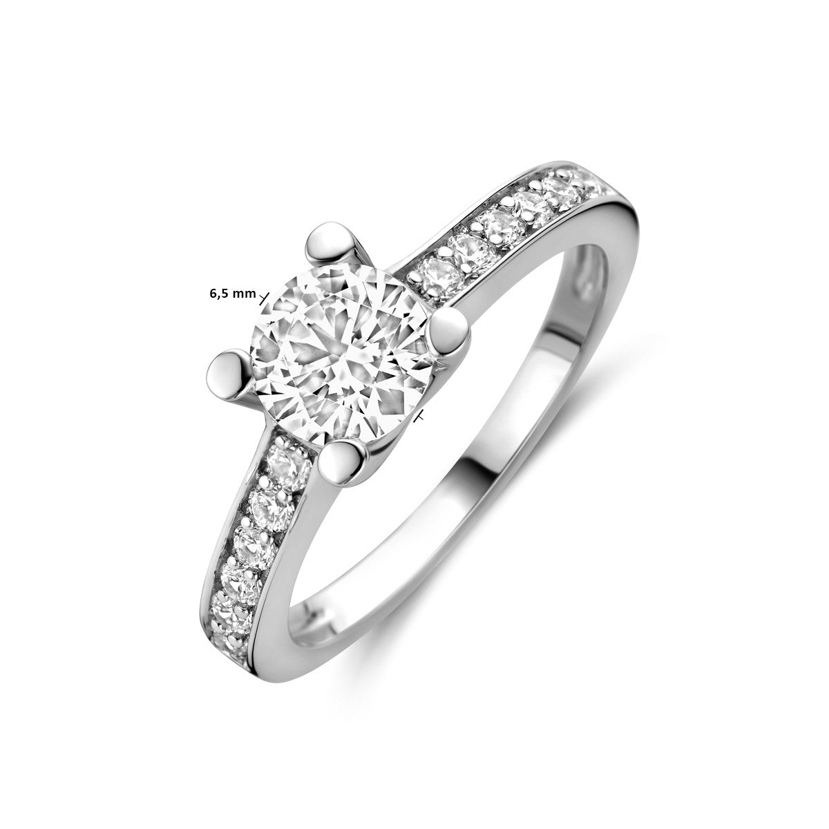 Gerhodineerd Zilver Ring Met Zirkonia 1328530 - PansiteNederland.nl