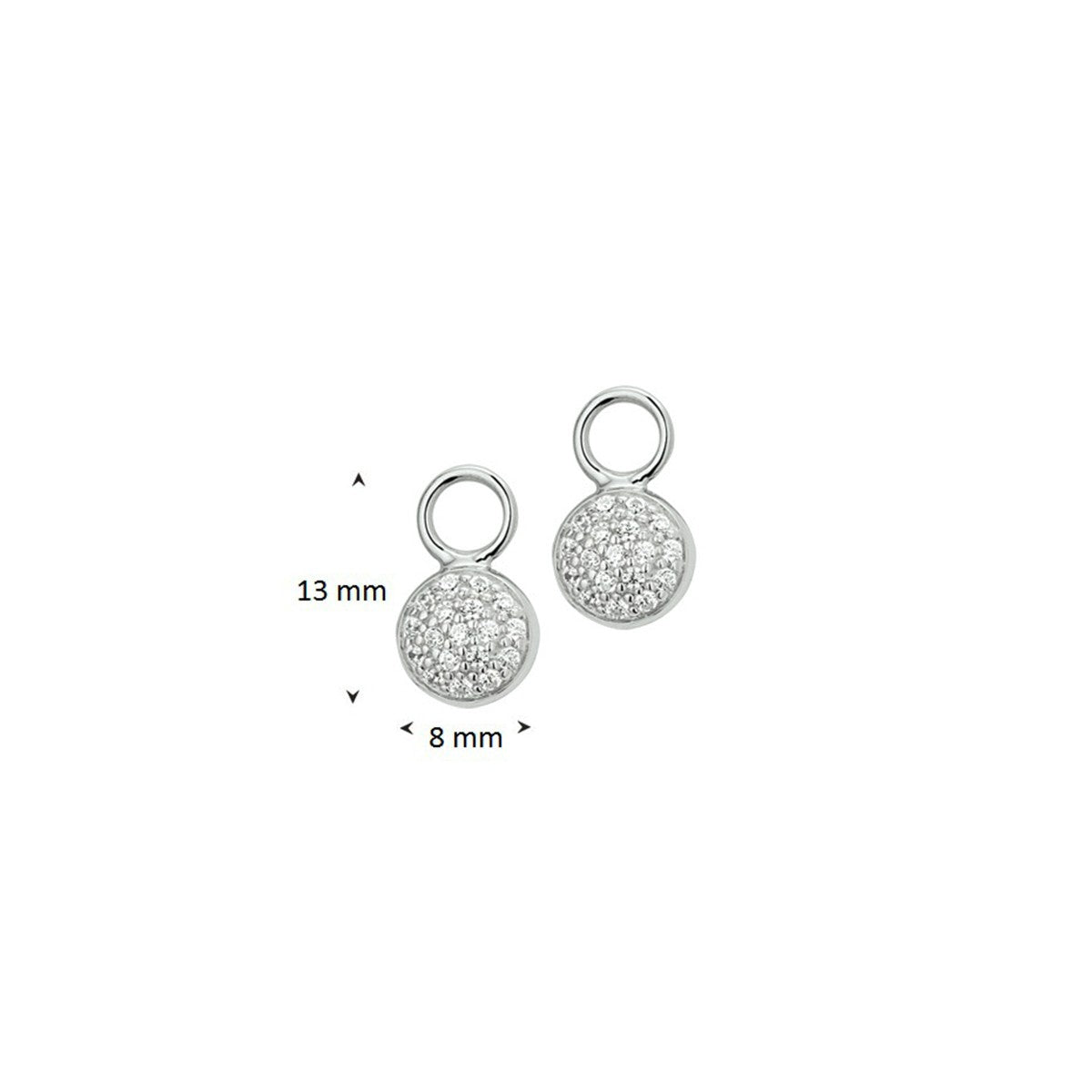 Zilver Gerhodineerd Oorringhangers Zirkonia 1326603 - PansiteNederland.nl