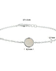 Zilver Gerhodineerd Armband Parelmoer 17 + 2 Cm 1326613