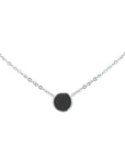 zilver gerhodineerd collier onyx 42 + 3 cm 1326616