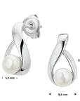 Zilver Gerhodineerd Oorknoppen Parel 1326619 - PansiteNederland.nl