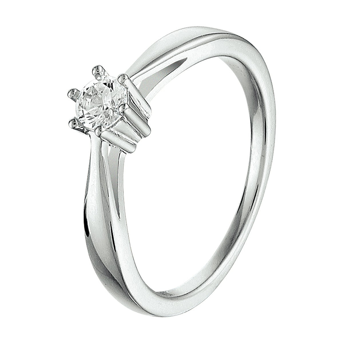 Gerhodineerd Zilver Ring Met Zirkonia 1328578 - PansiteNederland.nl