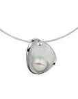 zilver gerhodineerd collier parel poli/mat 42 + 3 cm 1326656 - PansiteNederland.nl