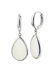 Zilver Gerhodineerd Klapoorringen Parelmoer 1326658