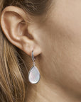 Zilver Gerhodineerd Klapoorringen Parelmoer 1326658