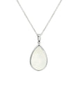 zilver gerhodineerd collier parelmoer 42 + 3 cm 1326659