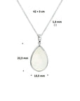 zilver gerhodineerd collier parelmoer 42 + 3 cm 1326659
