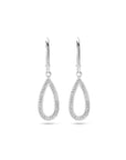 Zilver Gerhodineerd Oorhangers Zirkonia Brisur Haak 1326672