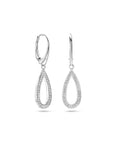 Zilver Gerhodineerd Oorhangers Zirkonia Brisur Haak 1326672