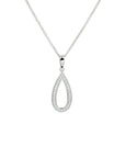 zilver gerhodineerd collier zirkonia 42 + 3 cm 1326673
