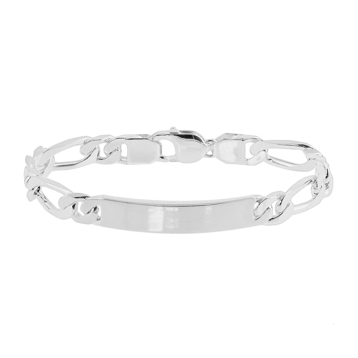Zilver Gerhodineerd Graveerarmband Plaat 8 Mm 21 Cm 1326813 - PansiteNederland.nl