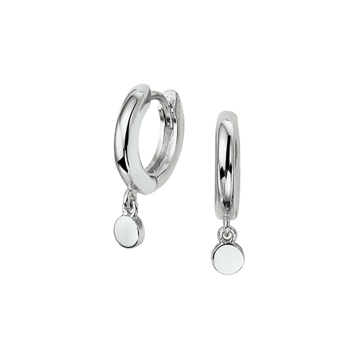 Zilver Gerhodineerd Klapoorringen Rondjes 1326862 - PansiteNederland.nl
