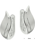 Zilver Gerhodineerd Klapoorringen Poli/Mat 1326872 - PansiteNederland.nl