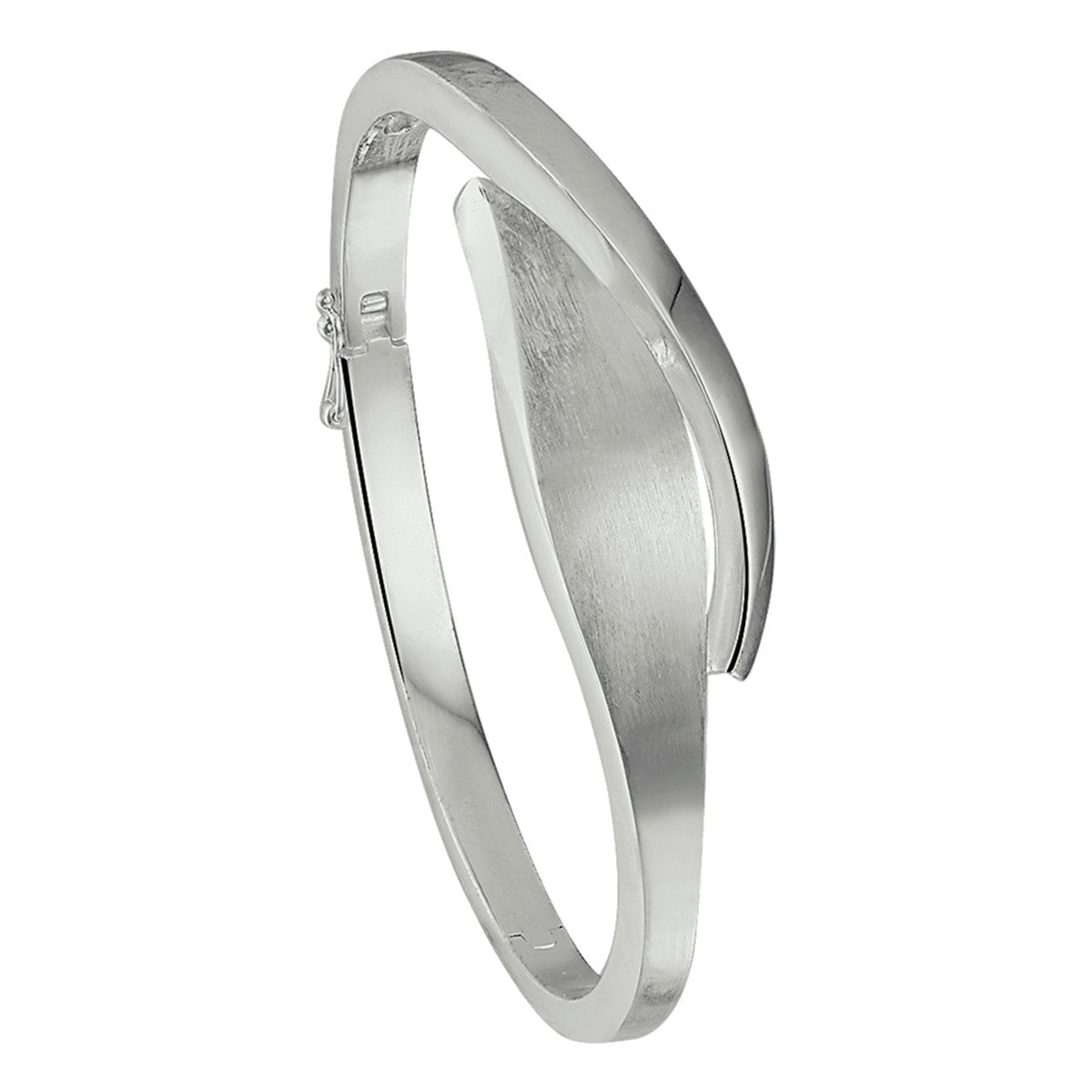 Zilver Gerhodineerd Bangle Scharnier Poli/Mat 16 X 60 Mm 1326879 - PansiteNederland.nl