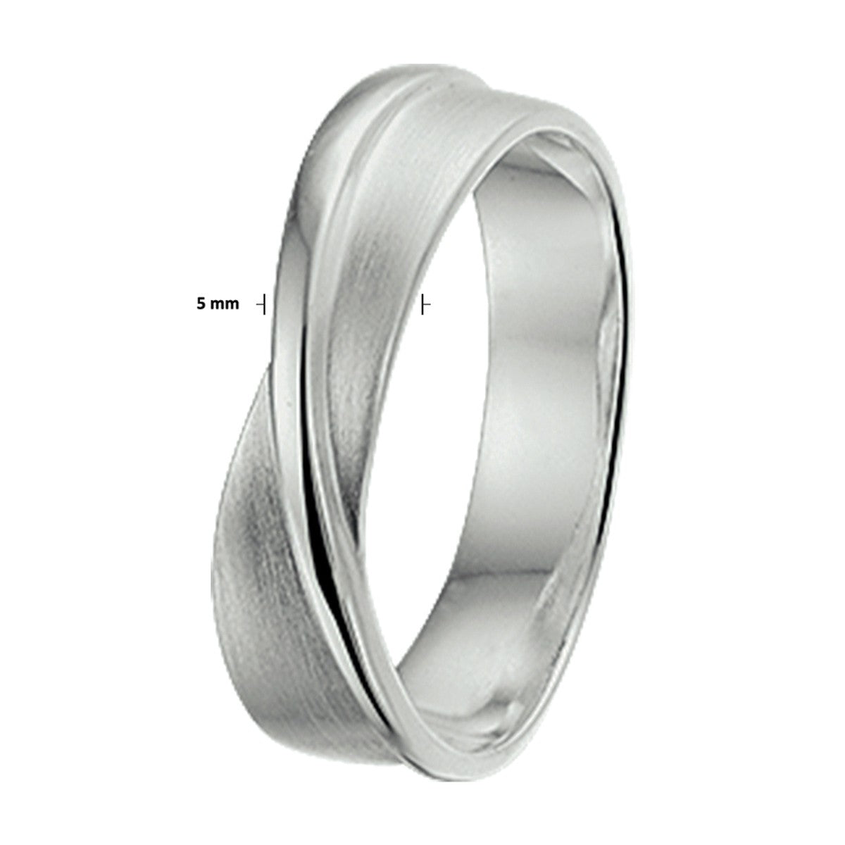 Gerhodineerd Zilver Ring Poli/Mat 1326898 - PansiteNederland.nl