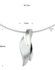 zilver gerhodineerd collier poli/mat 42 + 3 cm 1326939