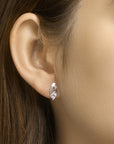 Zilver Gerhodineerd Oorknoppen Zirkonia Poli/Mat 1326962 - PansiteNederland.nl