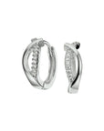 Zilver Gerhodineerd Klapoorringen Zirkonia 1326991 - PansiteNederland.nl
