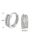 Zilver Gerhodineerd Klapoorringen Zirkonia 1326994 - PansiteNederland.nl