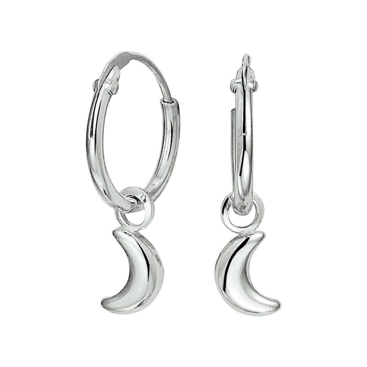 Zilver Gerhodineerd Oorringen Maan 1327067 - PansiteNederland.nl