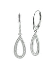 Zilveren Gerhodineerde Oorhangers zirkonia brisur haak - 1327088
