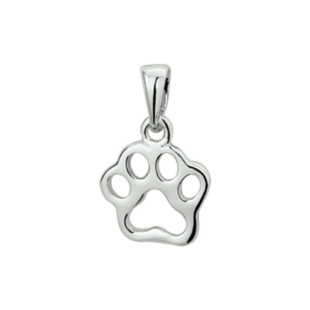Zilver gerhodineerde hanger hondenpoot 1327092 - PansiteNederland.nl