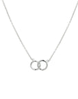 zilver gerhodineerd collier rondjes 1,2 mm 40 + 4 cm 1327119