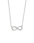 zilver gerhodineerd collier infinity zirkonia 1,2 mm 41 + 4 cm 1327120