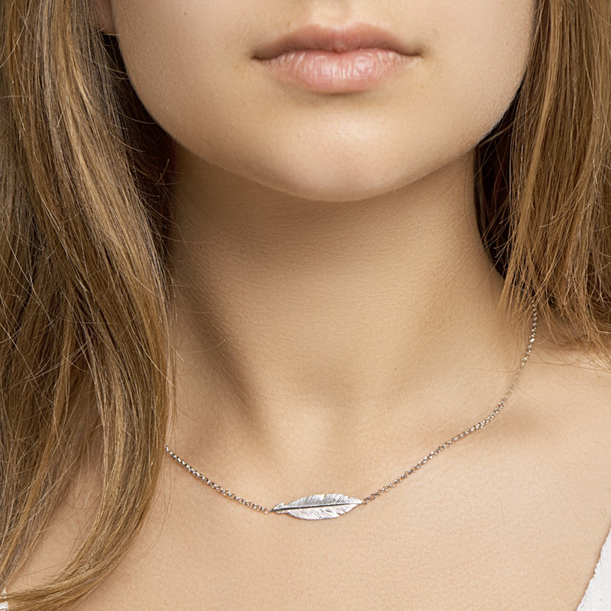 zilver gerhodineerd collier veer 1,8 mm 40,5 + 3 cm 1327122 - PansiteNederland.nl