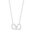 zilver gerhodineerd collier hart 1,2 mm 40 + 5 cm 1327131