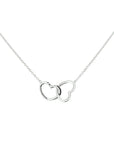 zilver gerhodineerd collier hart 1,2 mm 40 + 5 cm 1327131