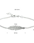 Zilver Gerhodineerd Armband Veer 1,8 Mm 16,5 + 2,5 Cm 1327135