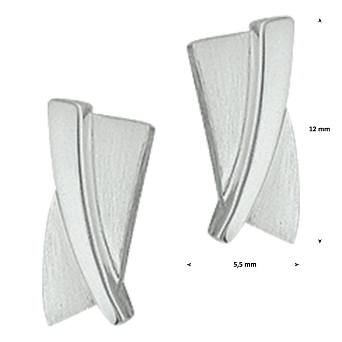 Zilveren Oorknoppen poli-mat - PSN1327282