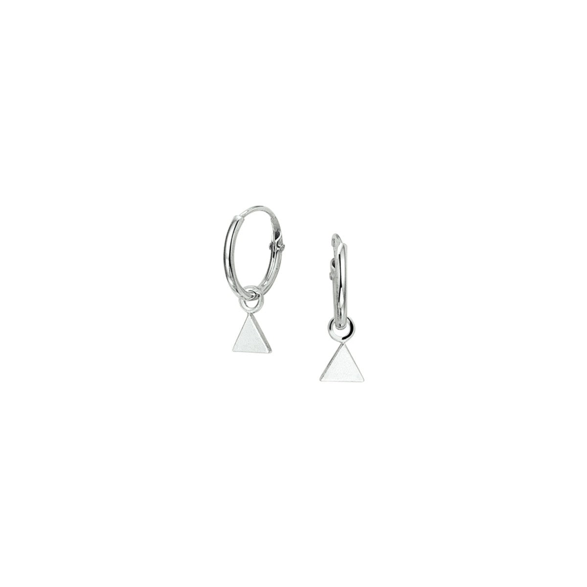 Zilver Gerhodineerd Oorringen Driehoek 1327324 - PansiteNederland.nl