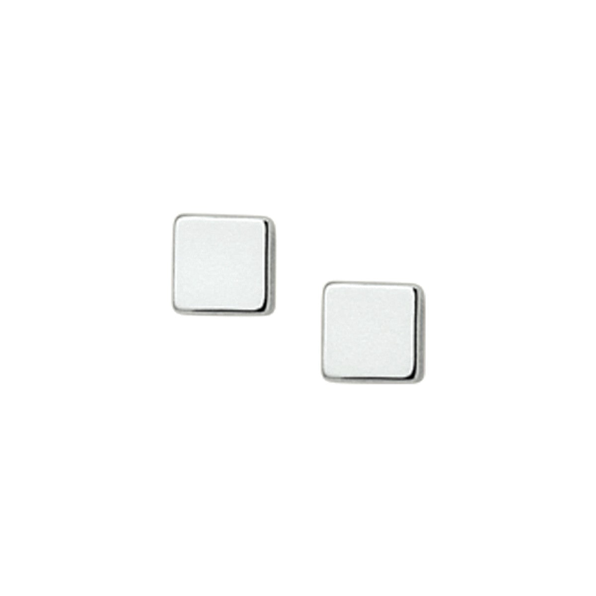 Zilver Gerhodineerd Oorknoppen Vierkant 1327331 - PansiteNederland.nl