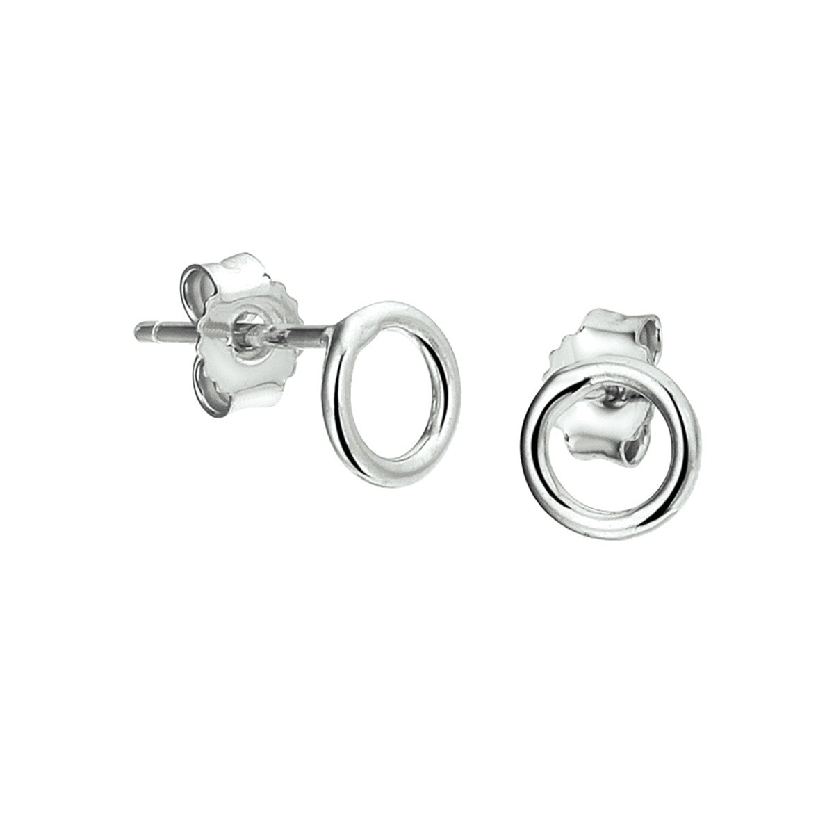 Zilver Gerhodineerd Oorknoppen Cirkel 1327332 - PansiteNederland.nl