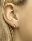 Zilver Gerhodineerd Oorknoppen Cirkel 1327332 - PansiteNederland.nl