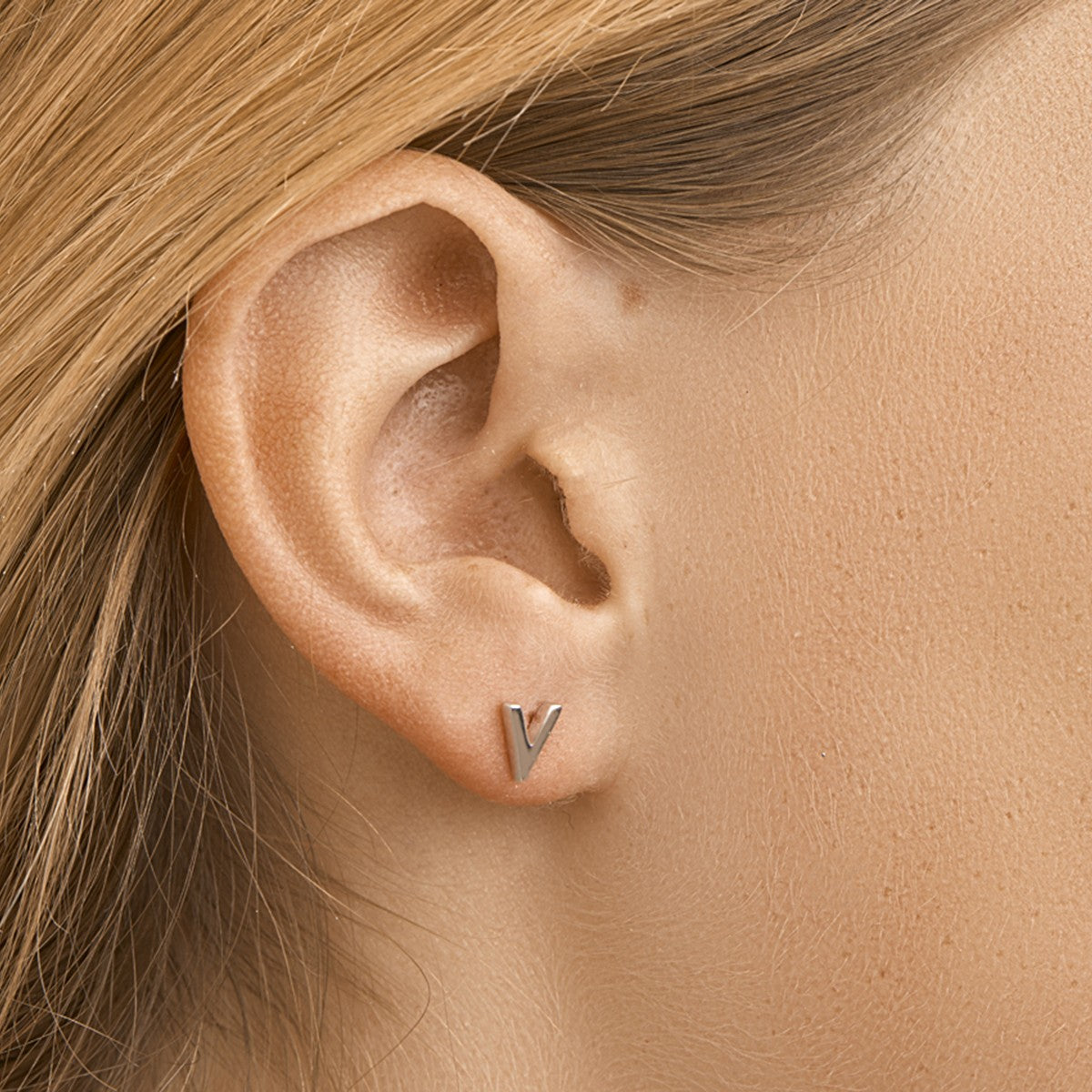 Zilver Gerhodineerd Oorknoppen V 1327340 - PansiteNederland.nl