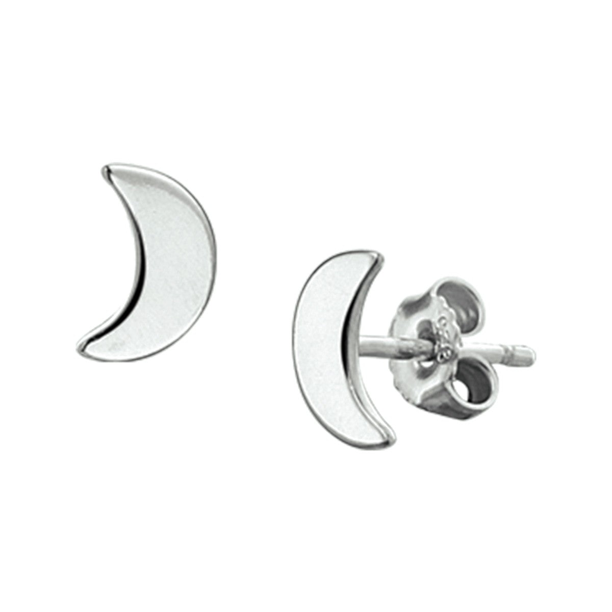 Zilver Gerhodineerd Oorknoppen Maan 1327348 - PansiteNederland.nl