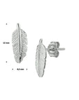 Zilver Gerhodineerd Oorknoppen Veer 1327351 - PansiteNederland.nl