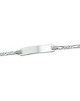 Zilver Gerhodineerd Graveerarmband Figaro Plaat 4,2 Mm 9 - 11 Cm 1327364