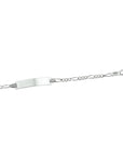 Zilver Gerhodineerd Graveerarmband Figaro Plaat 4,2 Mm 9 - 11 Cm 1327364