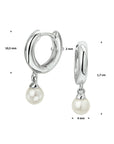 Zilver Gerhodineerd Klapoorringen Synth. Parel 1327424 - PansiteNederland.nl